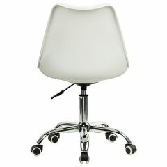 Кресло стул BRABIX "Eames MG-310 CH", хром, пластик белый, экокожа белая, 532923 | фото 4