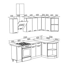 ТЕХНО Кухонный гарнитур угловой 1,7х1,3 м Компоновка №6 | фото 8